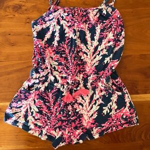 Lilly Pulitzer Pink and Navy romper